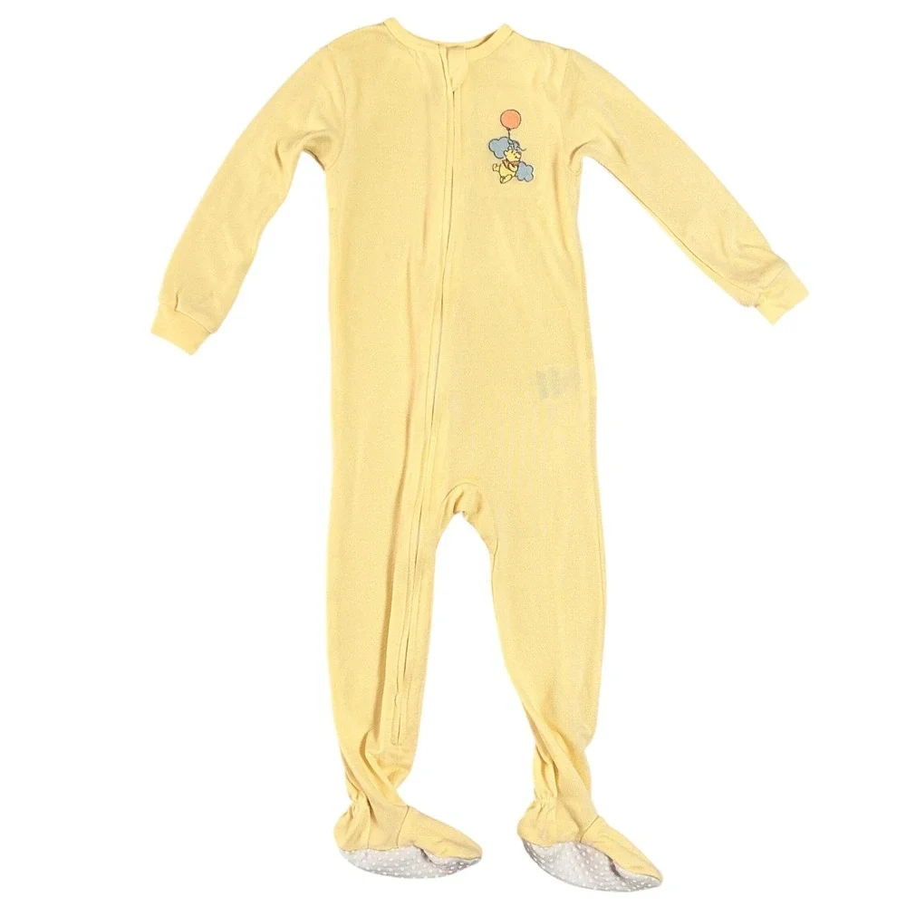 Disney Baby Winnie the Pooh Footed Pajamas Unisex Snug 18M Yellow Classic NWOT